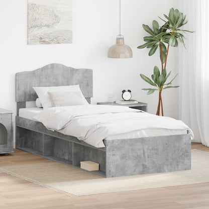 Struttura del letto Grigio Concretè 100 x 200 cm Pino massello | homemem39