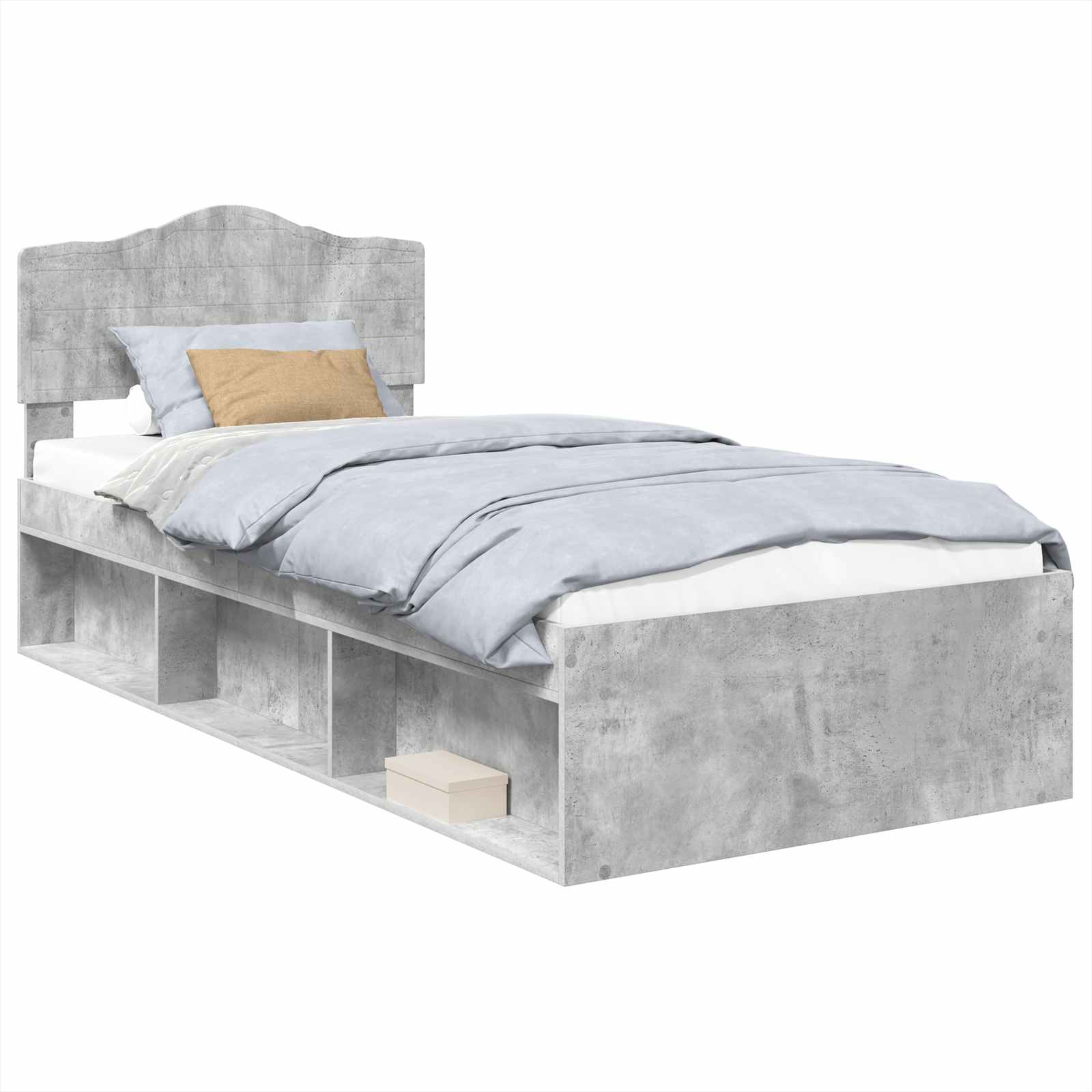Struttura del letto Grigio Concretè 100 x 200 cm Pino massello | homemem39