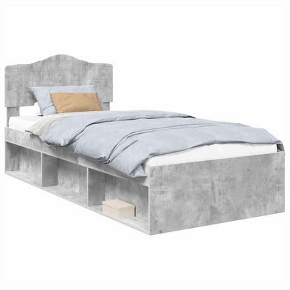 Struttura del letto Grigio Concretè 100 x 200 cm Pino massello | homemem39