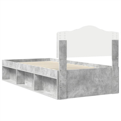 Struttura del letto Grigio Concretè 100 x 200 cm Pino massello | homemem39