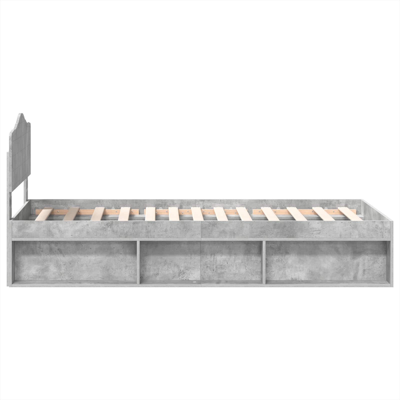 Struttura del letto Grigio Concretè 100 x 200 cm Pino massello | homemem39