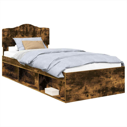 Struttura del letto Rovere fumé 100 x 200 cm Pino massello | homemem39