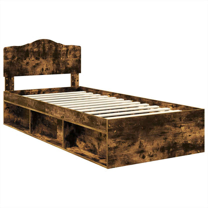 Struttura del letto Rovere fumé 100 x 200 cm Pino massello | homemem39