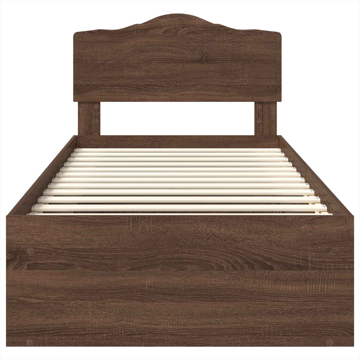 Struttura del letto Rovere Marrone 100 x 200 cm Pino massello | homemem39