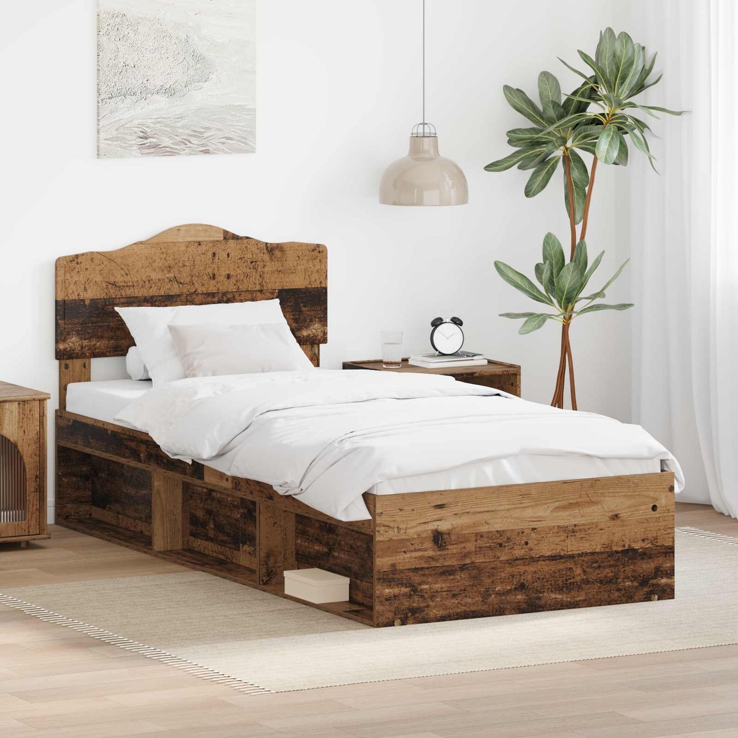 Struttura del letto Legno vecchio 100 x 200 cm Pino massello | homemem39