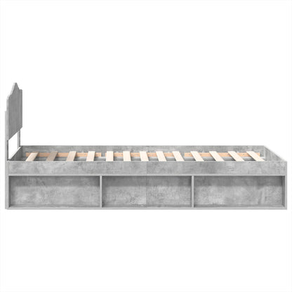Struttura del letto Calcestruzzo 90 x 200 cm Pino massello | homemem39