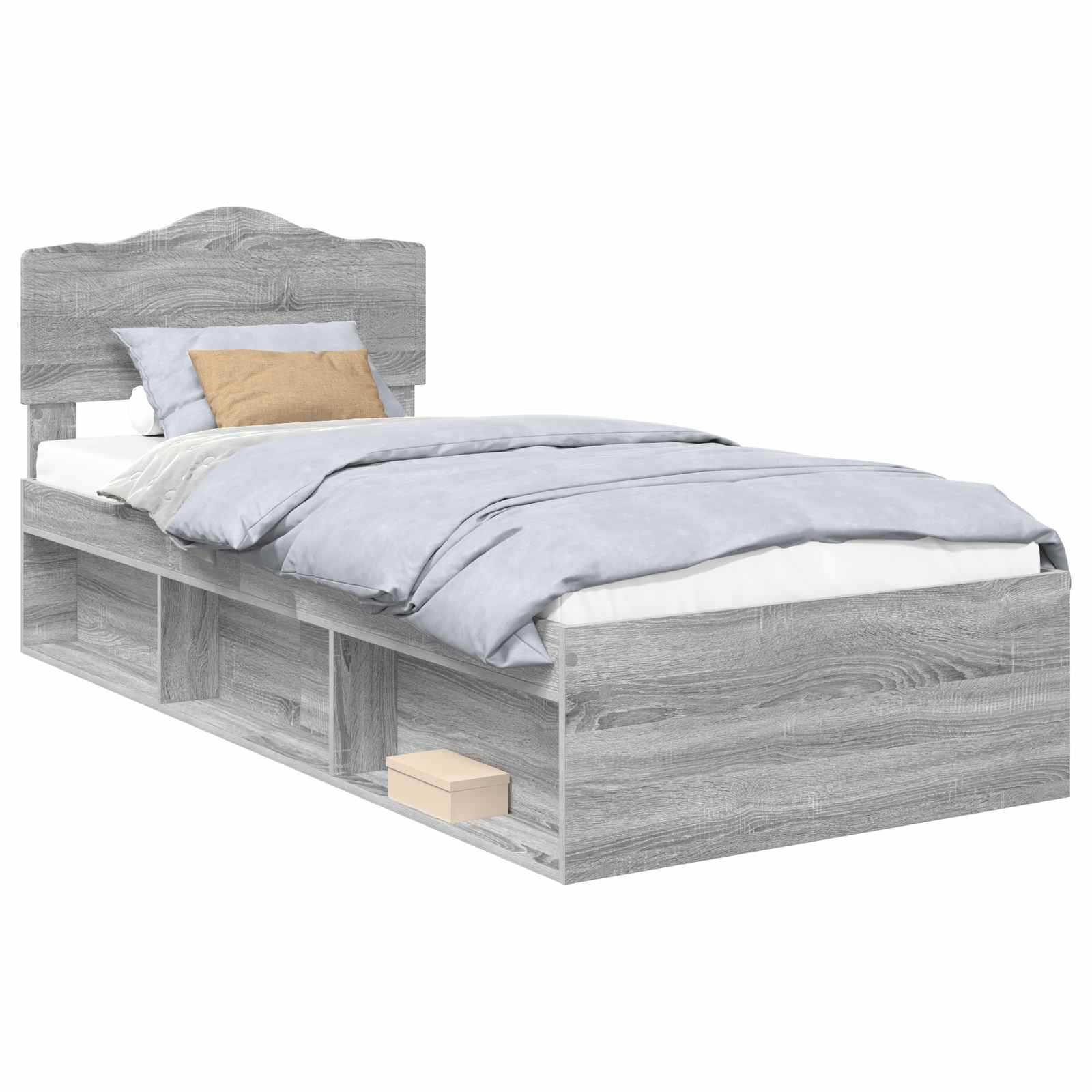 Struttura del letto Grigio Sonoma 90 x 200 cm Pino massello | homemem39