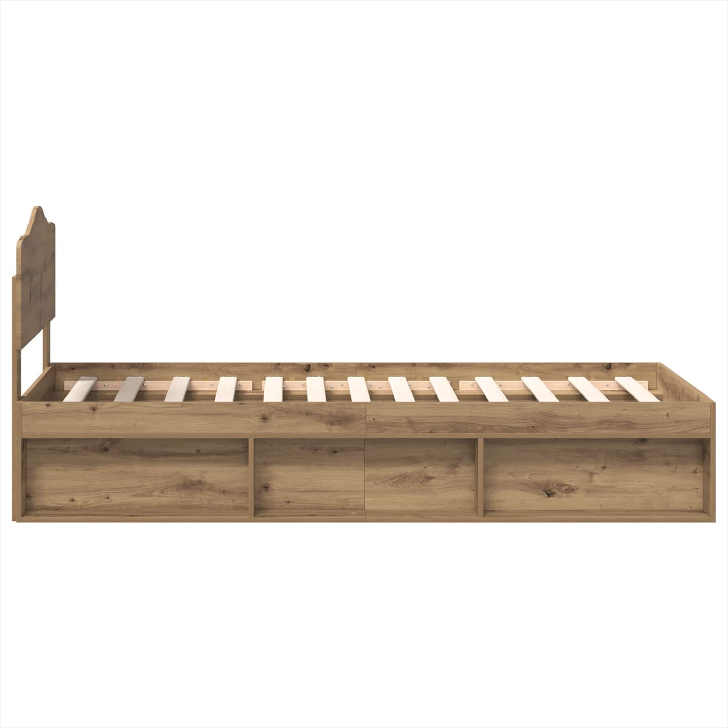 Struttura del letto con testiera Rovere Artigianale 90 x 200 cm | homemem39