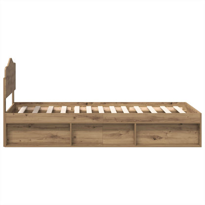 Struttura del letto con testiera Rovere Artigianale 90 x 200 cm | homemem39