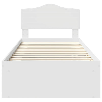 Struttura del letto Bianco 90 x 190 cm Pino massello | homemem39