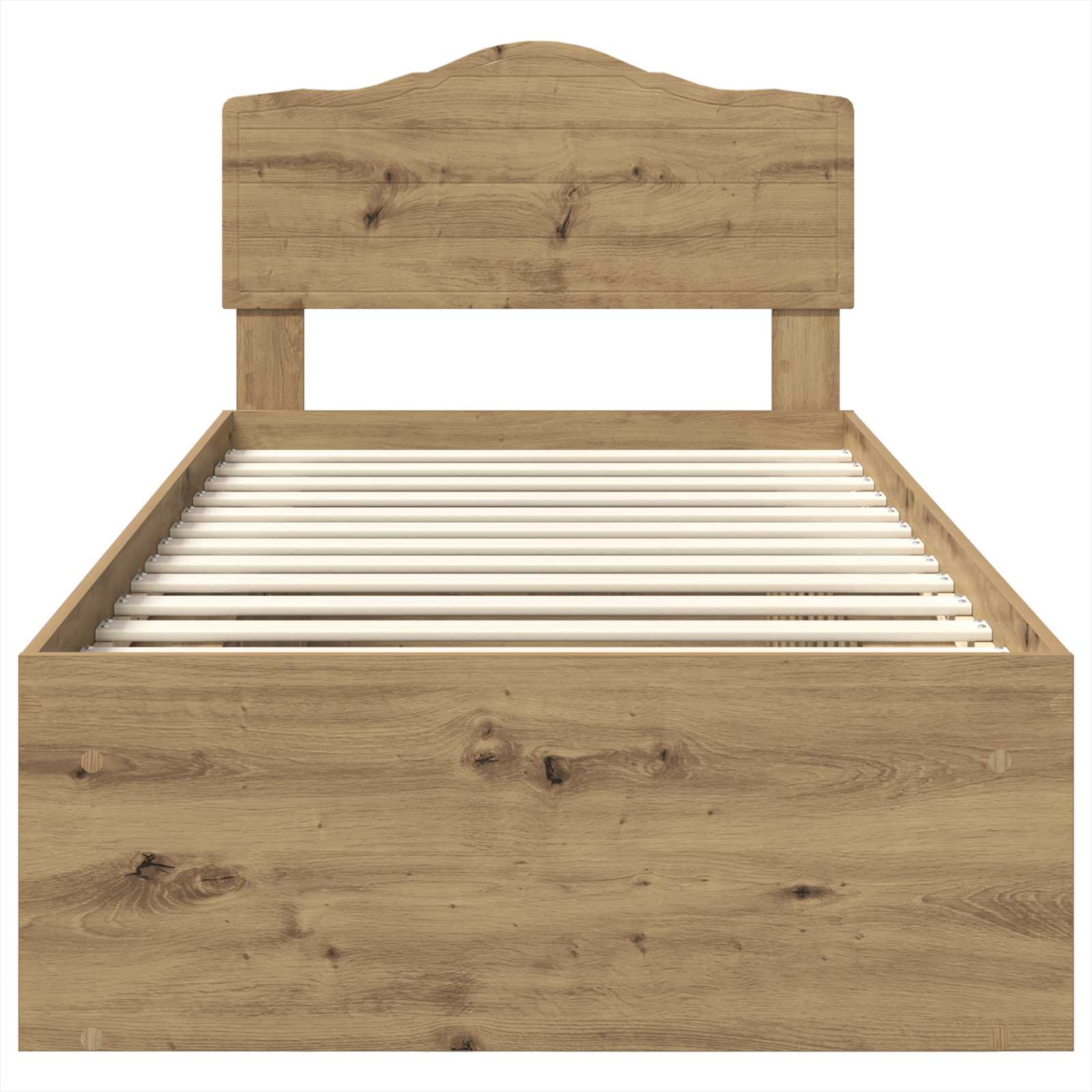Struttura del letto con testiera Rovere Artigianale 90 x 190 cm | homemem39