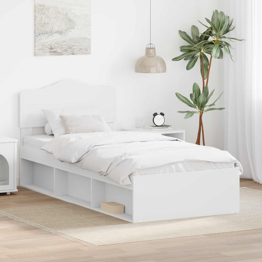 Struttura del letto Bianco 75 x 190 cm Pino massello | homemem39