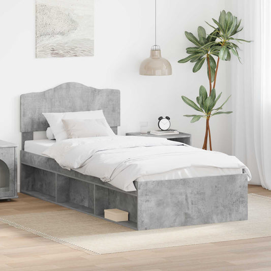 Struttura del letto Grigio Concretè 75 x 190 cm Pino massello | homemem39