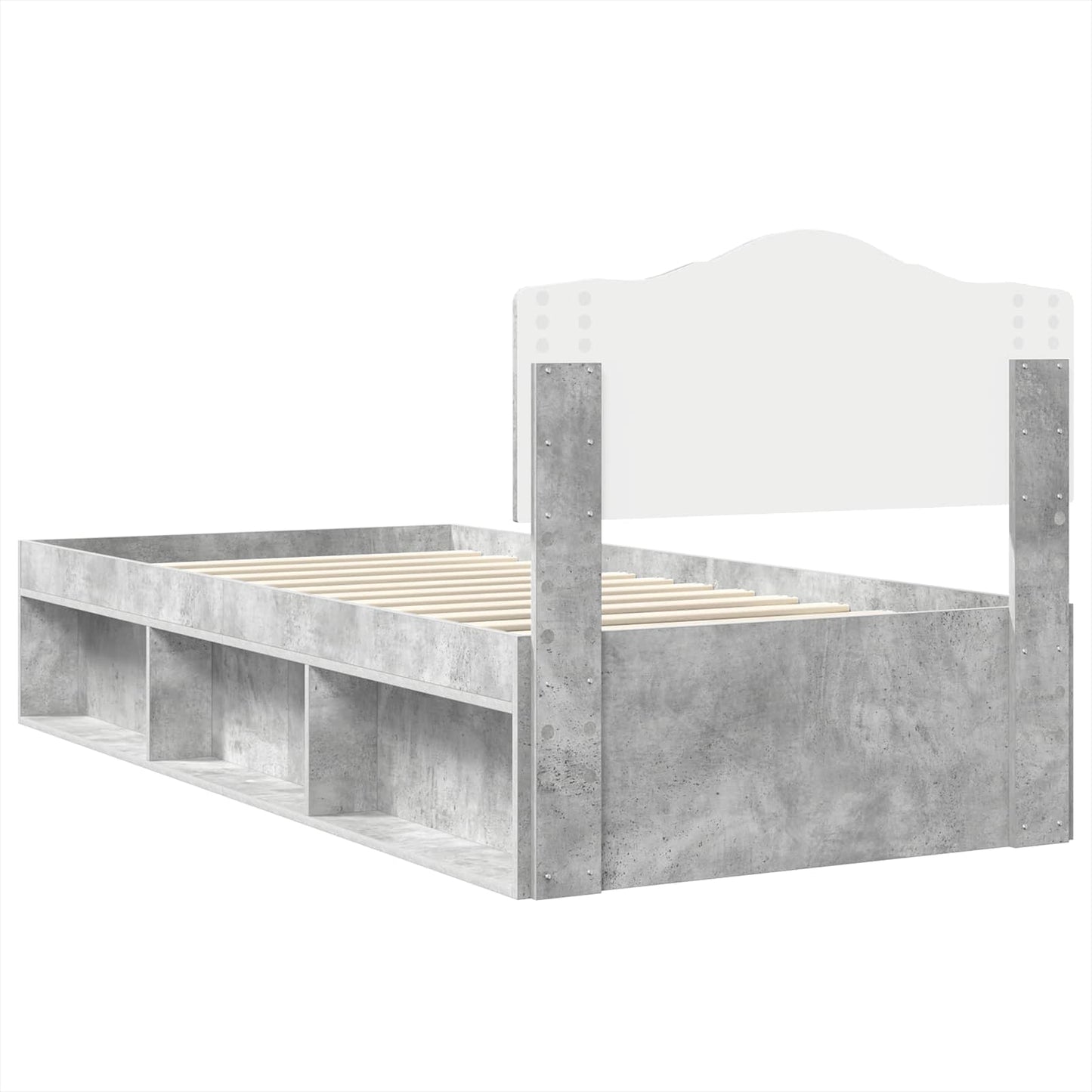 Struttura del letto Grigio Concretè 75 x 190 cm Pino massello | homemem39