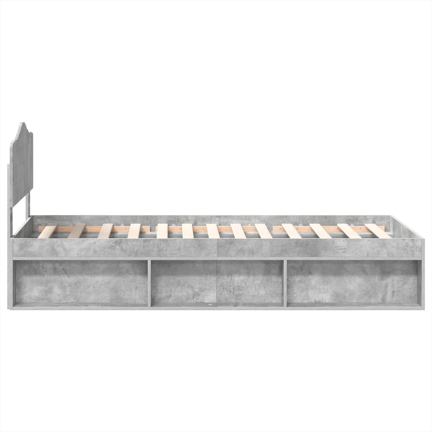 Struttura del letto Grigio Concretè 75 x 190 cm Pino massello | homemem39