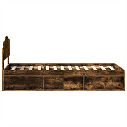 Struttura del letto Rovere fumé 75 x 190 cm Pino massello | homemem39