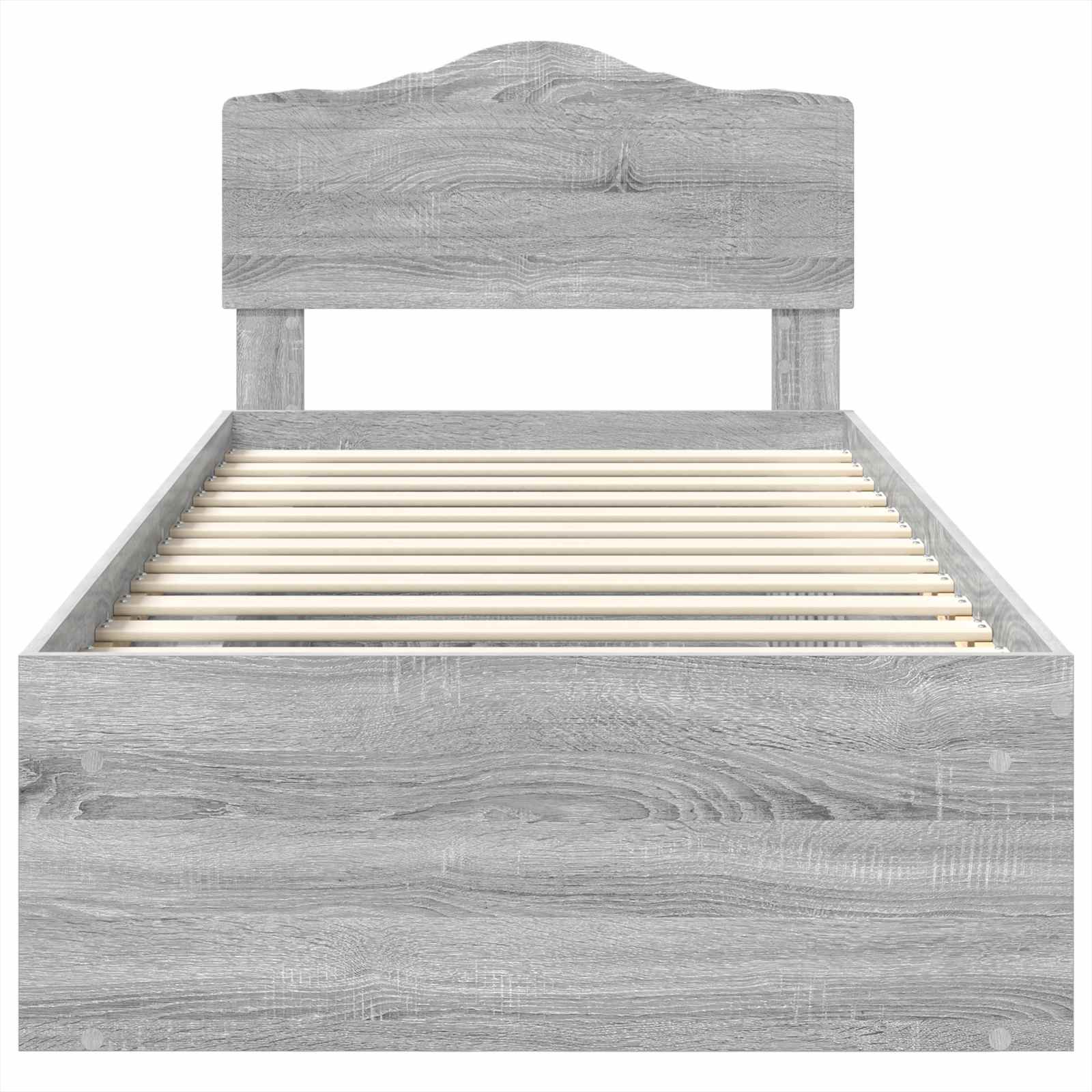 Struttura del letto Grigio Sonoma 75 x 190 cm Pino massello | homemem39