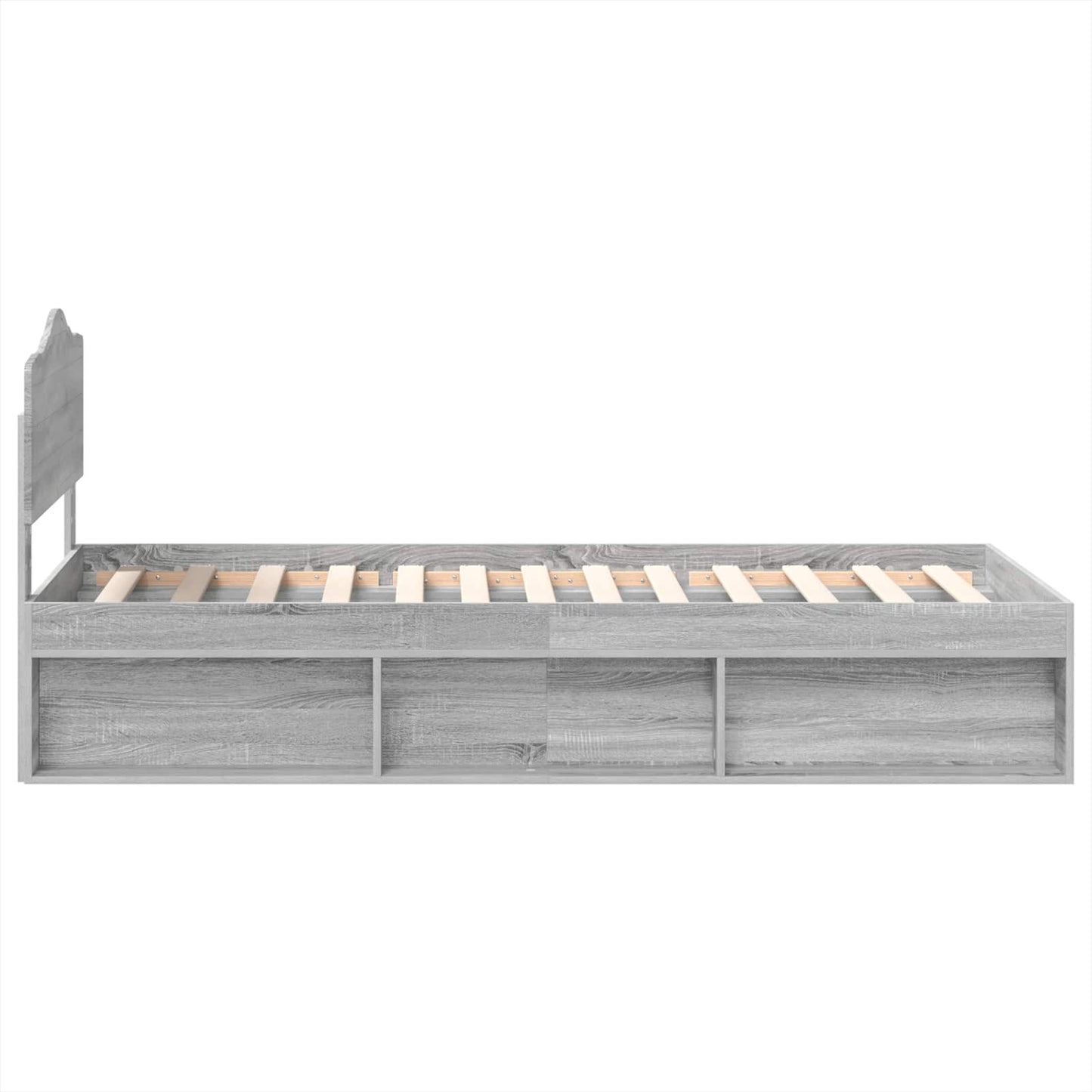 Struttura del letto Grigio Sonoma 75 x 190 cm Pino massello | homemem39