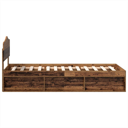 Struttura del letto Legno vecchio 75 x 190 cm Pino massello