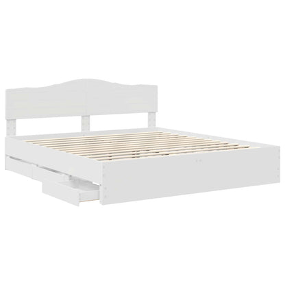 Struttura del letto Bianco 200 x 200 cm Legno Ingegnerizzato | homemem39