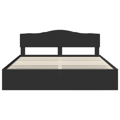 Struttura del letto Nero 200 x 200 cm Legno Ingegnerizzato | homemem39