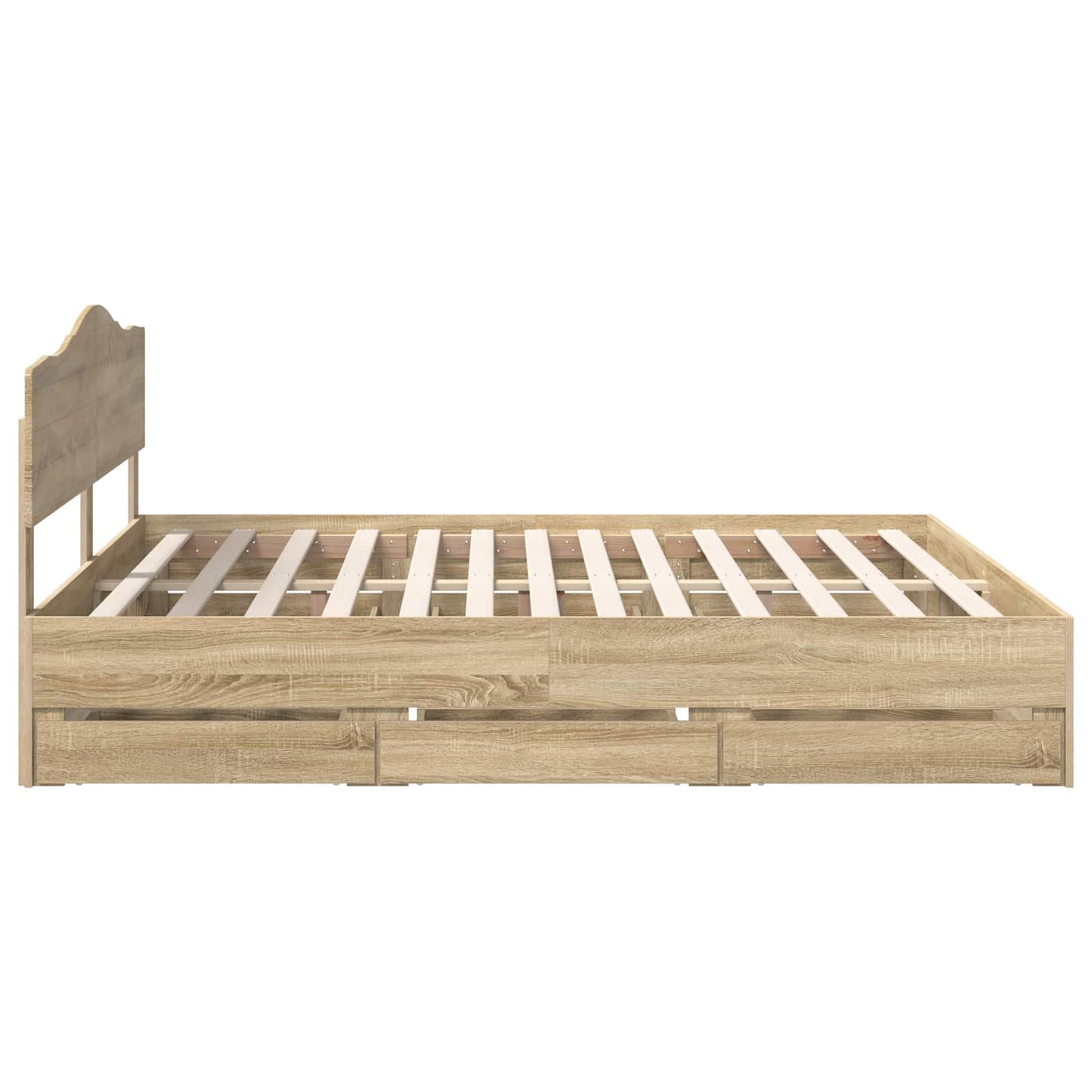 Struttura del letto con cassetto Rovere Sonoma 200 x 200 cm | homemem39