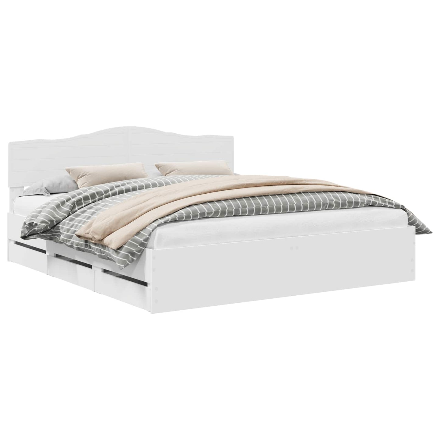 Struttura del letto Bianco 180 x 200 cm Legno Ingegnerizzato