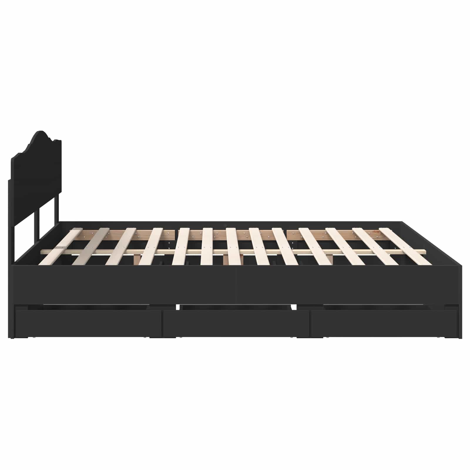Struttura del letto Nero 180 x 200 cm Legno Ingegnerizzato | homemem39