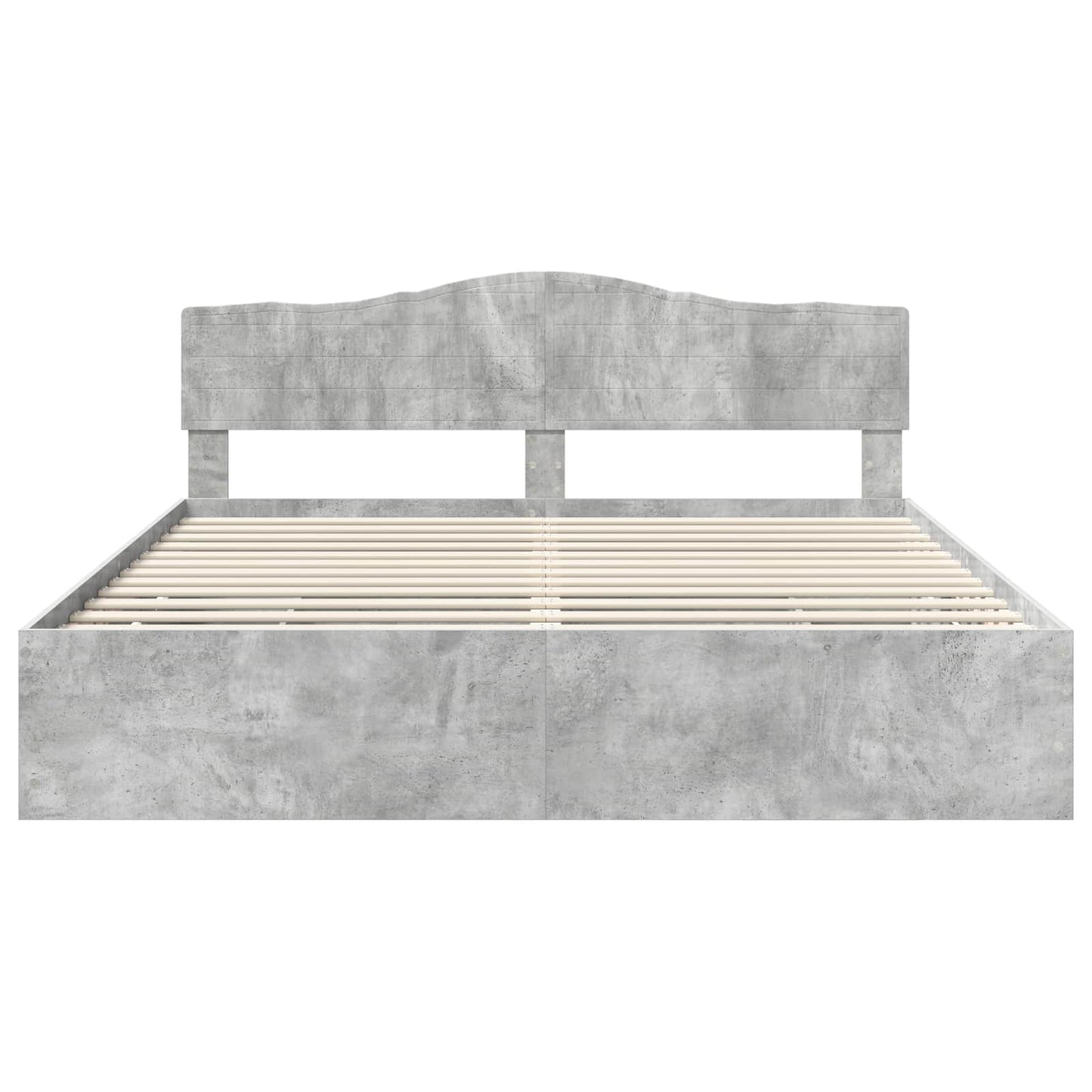 Struttura del letto con cassetto Grigio cemento 180 x 200 cm