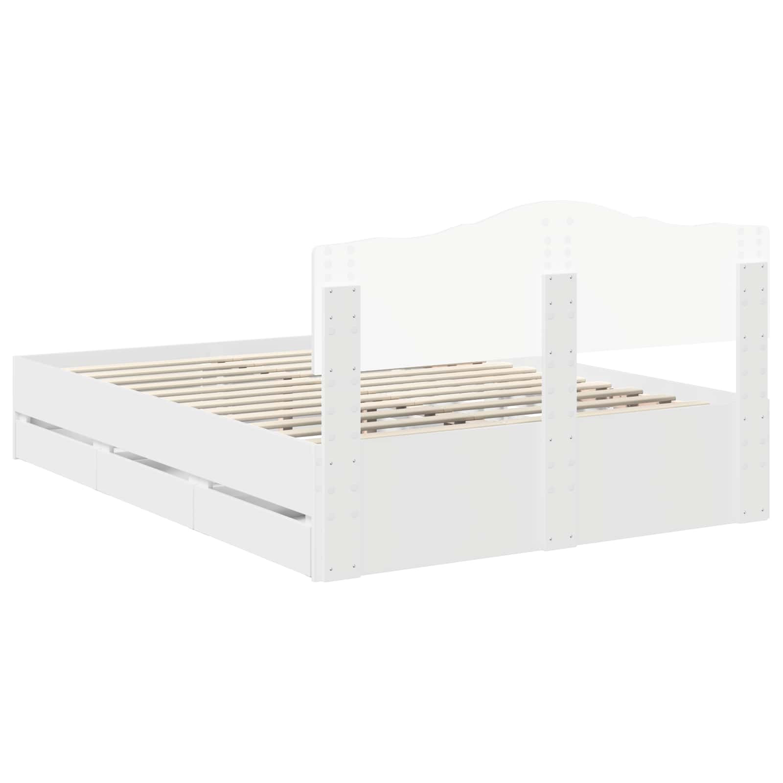 Struttura del letto Bianco 160 x 200 cm Legno Ingegnerizzato | homemem39
