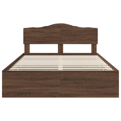 Struttura del letto con cassetto Rovere Marrone 150 x 200 cm