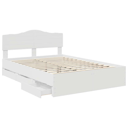Struttura del letto Bianco 140 x 190 cm Legno Ingegnerizzato