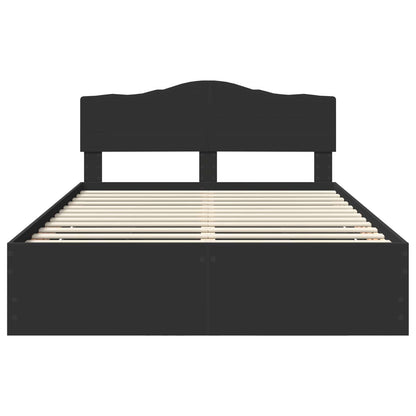 Struttura del letto Nero 140 x 190 cm Legno Ingegnerizzato