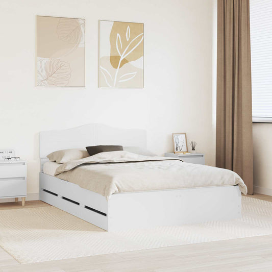 Struttura del letto Bianco 140 x 190 cm Legno Ingegnerizzato | homemem39
