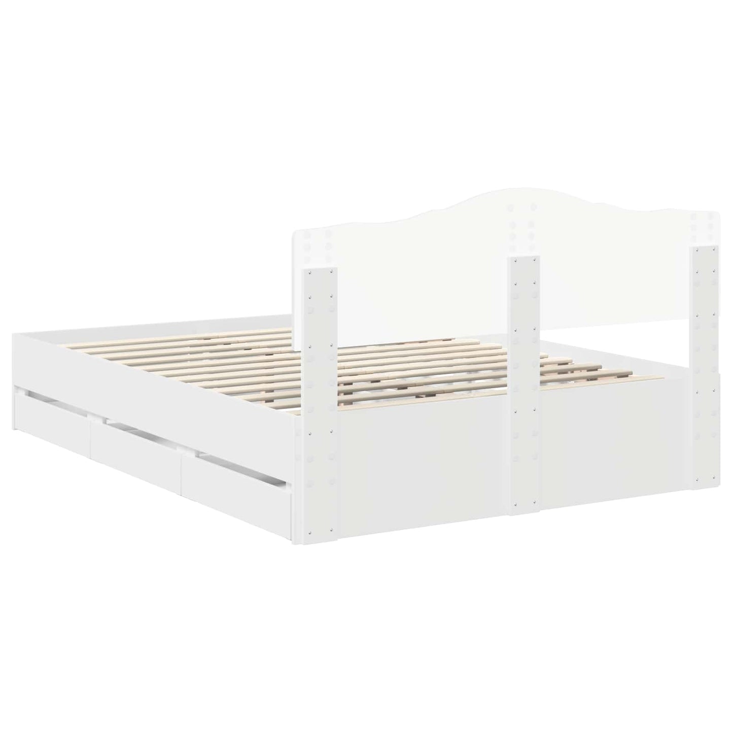 Struttura del letto Bianco 140 x 190 cm Legno Ingegnerizzato | homemem39