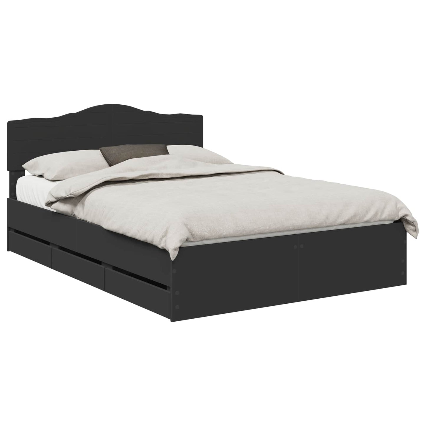 Struttura del letto Nero 140 x 190 cm Legno Ingegnerizzato | homemem39