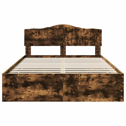 Struttura del letto con cassetto Rovere fumé 140 x 190 cm | homemem39