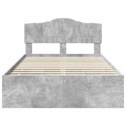 Struttura del letto con cassetto Grigio cemento 135 x 190 cm | homemem39