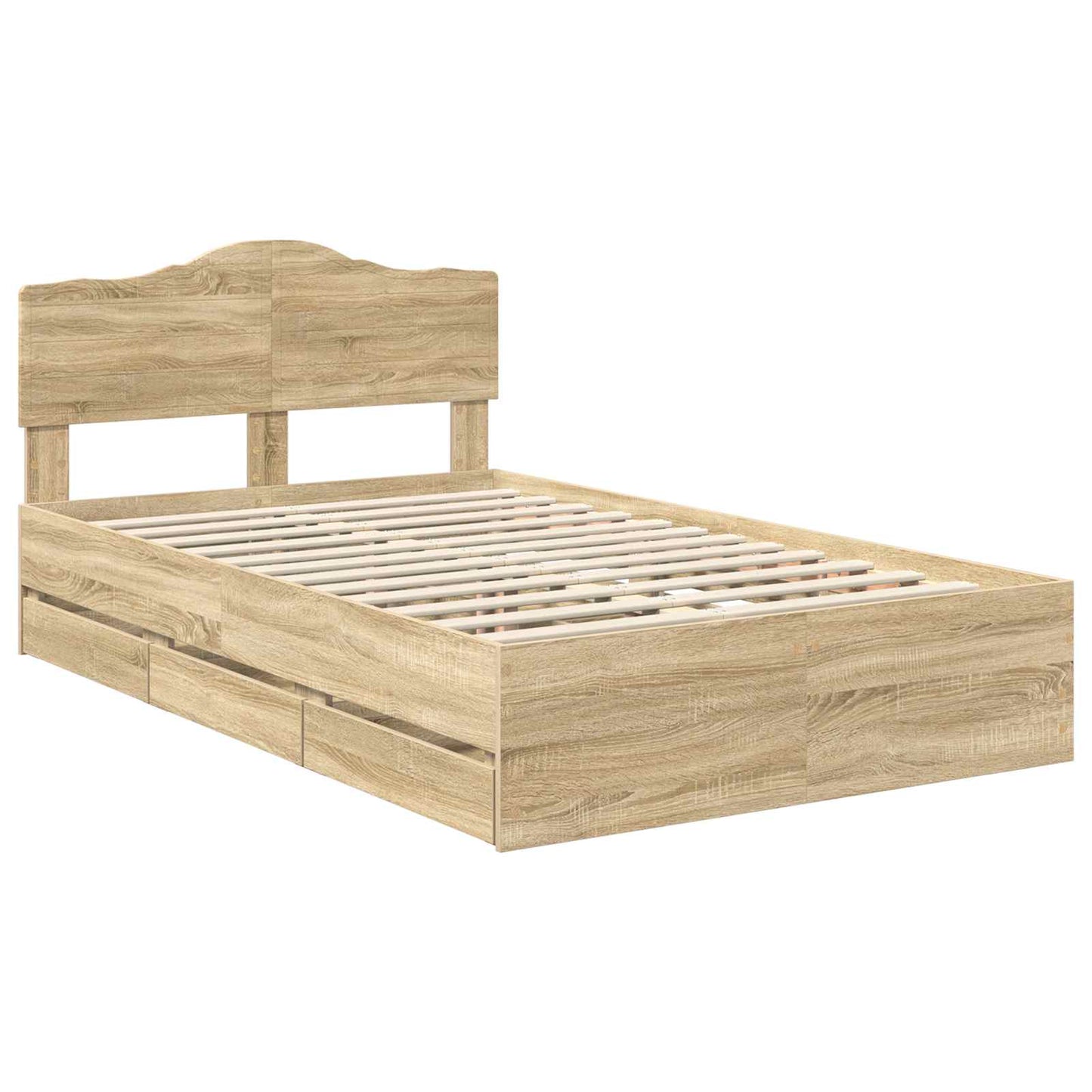 Struttura del letto con cassetto Rovere Sonoma 120 x 200 cm | homemem39