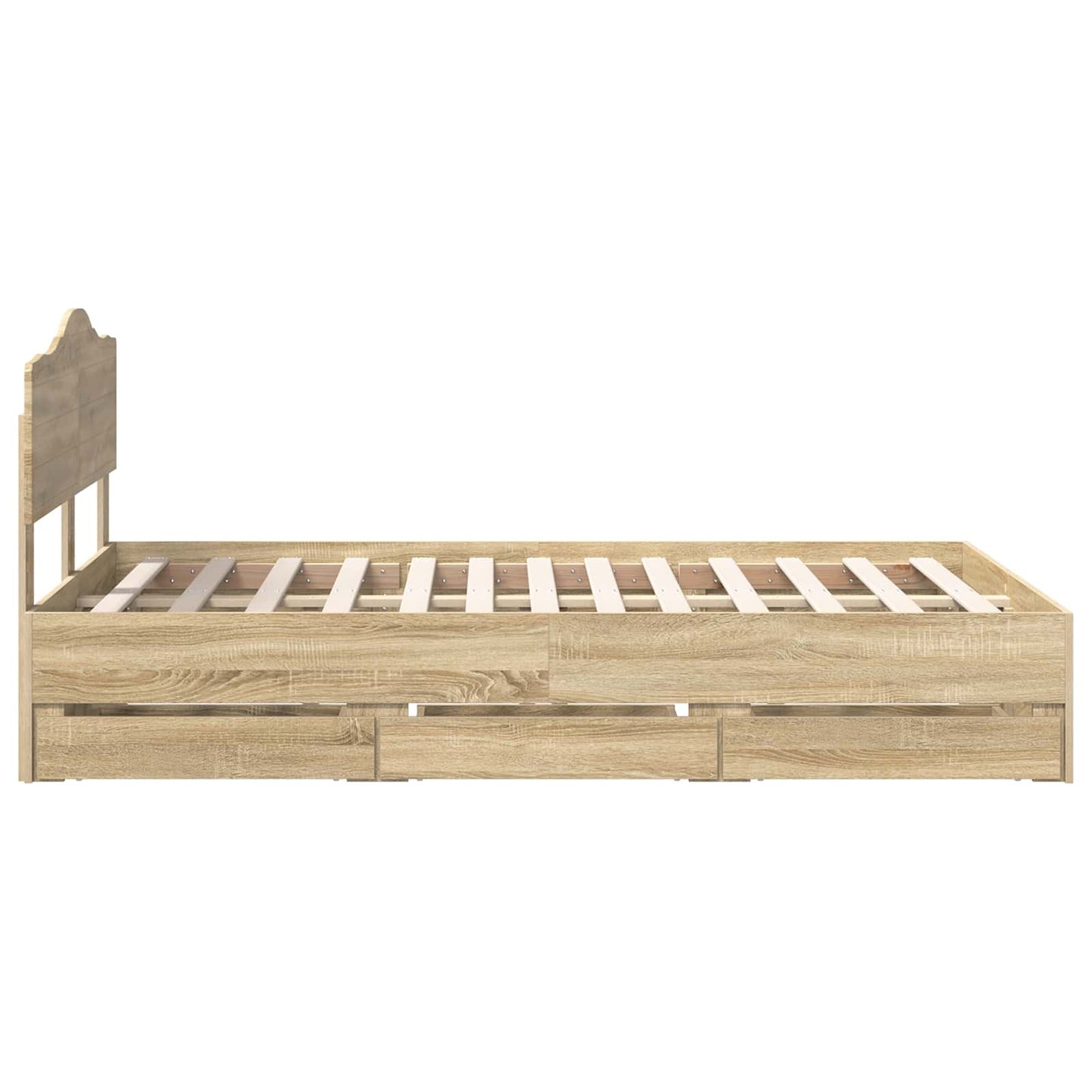 Struttura del letto con cassetto Rovere Sonoma 120 x 190 cm | homemem39