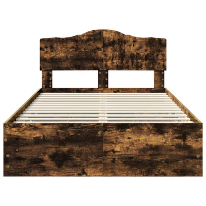 Struttura del letto con cassetto Rovere fumé 120 x 200 cm