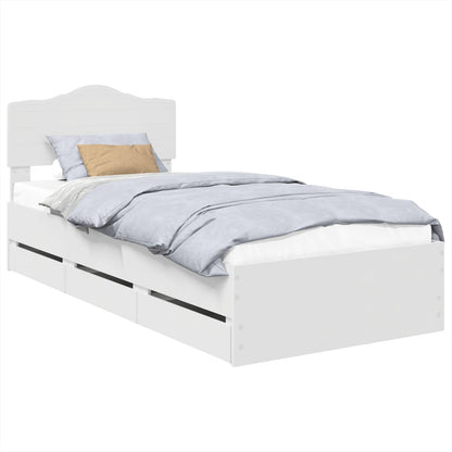 Struttura del letto Bianco 100 x 200 cm Legno Ingegnerizzato