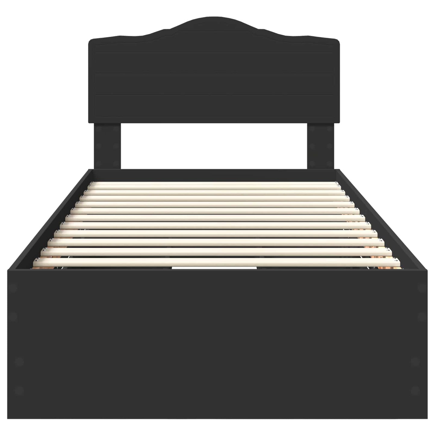 Struttura del letto Nero 100 x 200 cm Legno Ingegnerizzato