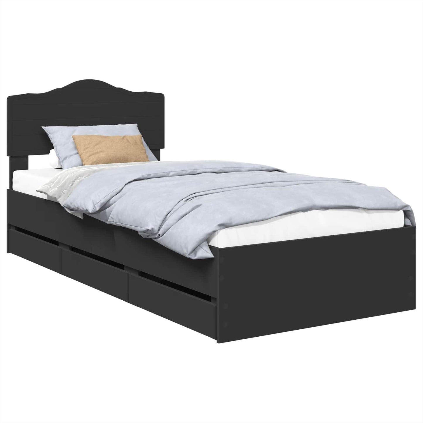 Struttura del letto Nero 90 x 190 cm Legno Ingegnerizzato