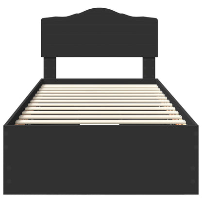 Struttura del letto Nero 90 x 190 cm Legno Ingegnerizzato