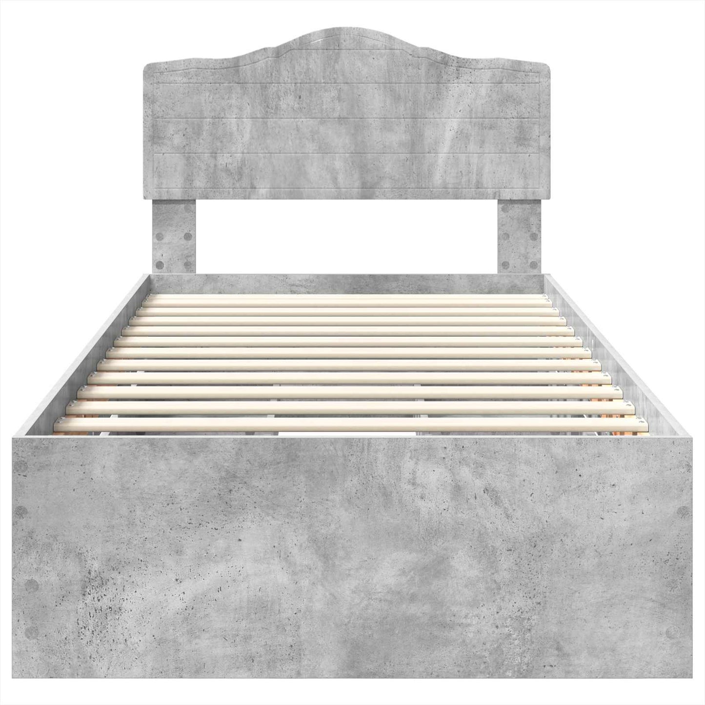 Struttura del letto con cassetto Grigio cemento 90 x 190 cm