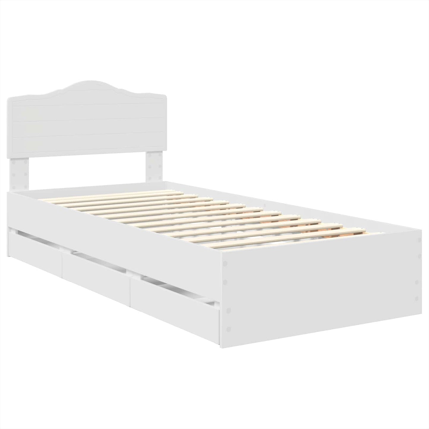 Struttura del letto Bianco 90 x 200 cm Legno Ingegnerizzato