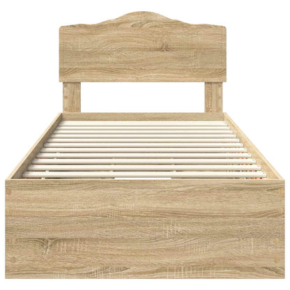 Struttura del letto con cassetto Rovere Sonoma 90 x 200 cm