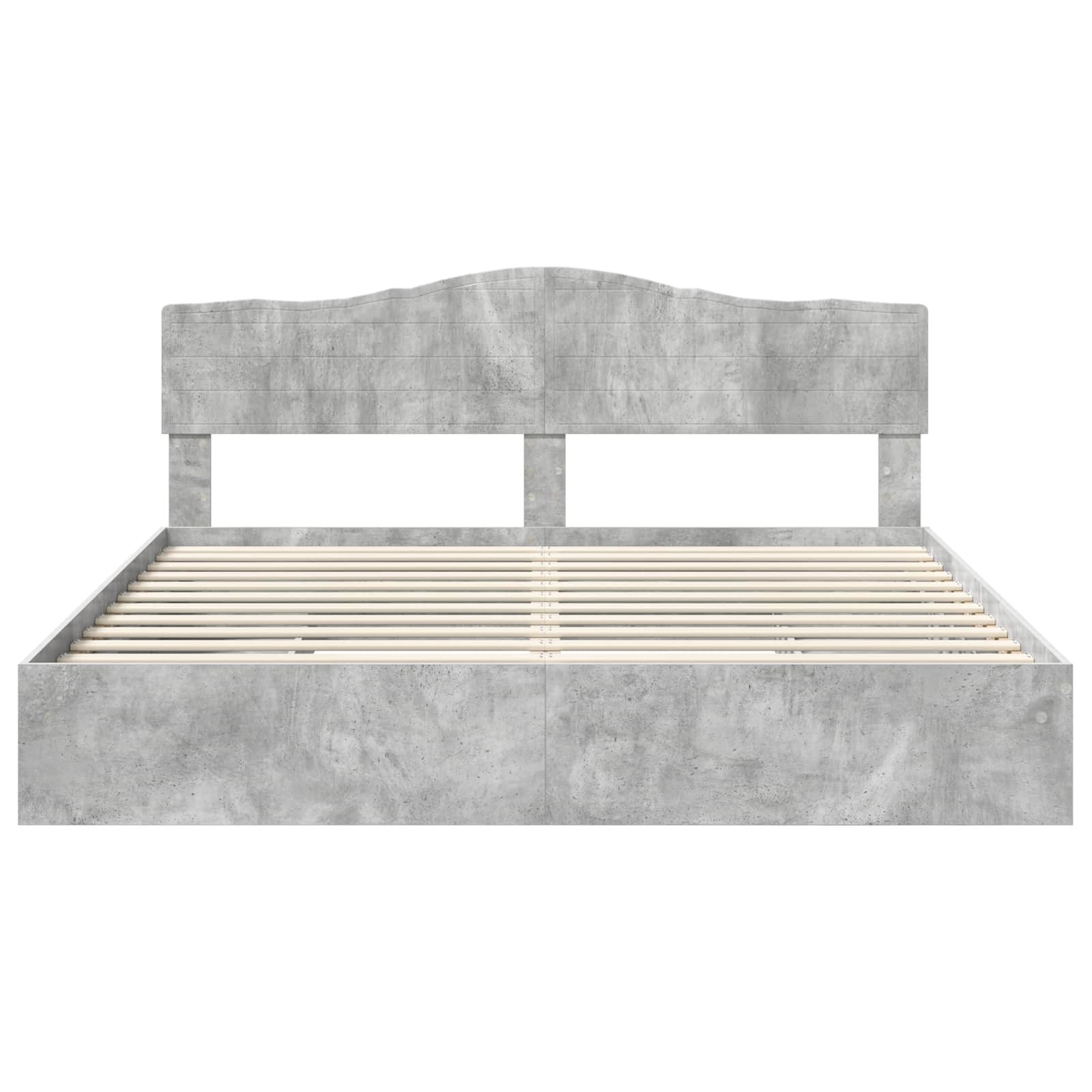 Letto con Contenitore con testiera Grigio cemento 200 x 200 cm | homemem39