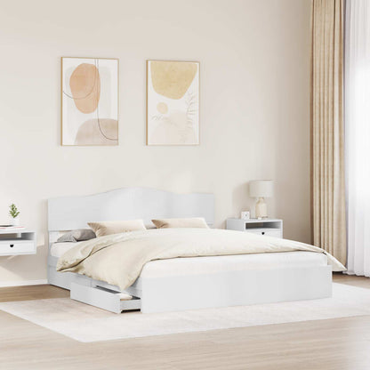 Letto con Contenitore Bianco 180 x 200 cm Legno multistrato | homemem39